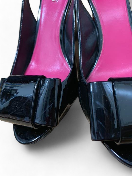 Miu Miu - 38,5 Ribbon Pink Black High Heels Summer