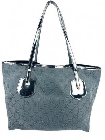 Gucci - Charm Handbag Tote Black Silver Hardware