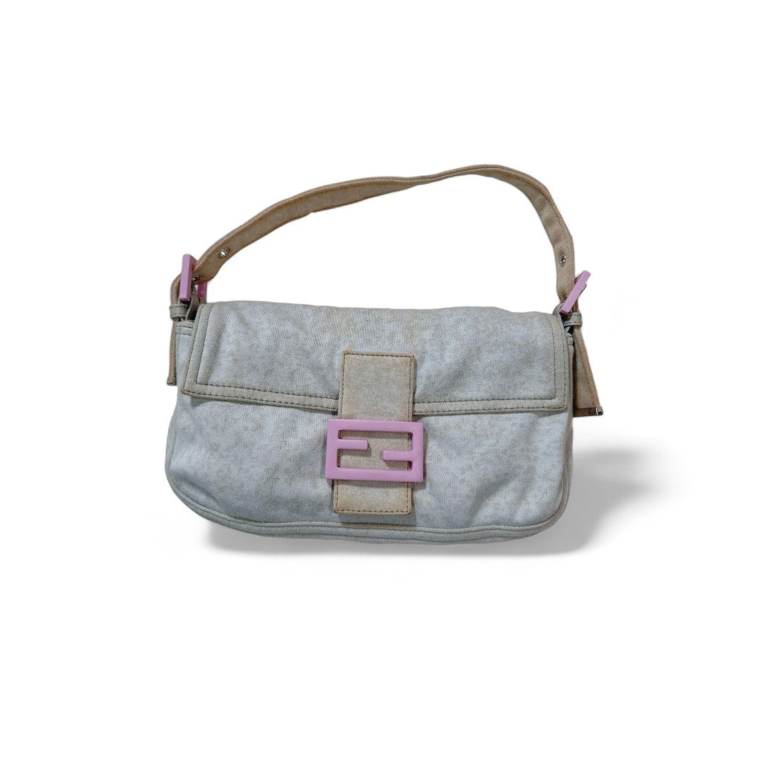 Fendi - Mamma Baguette Gray Handbag Shoulder Bag