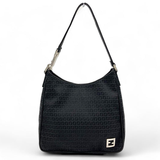 Fendi - Zucchino handbag vintage FF monogramm canvas black